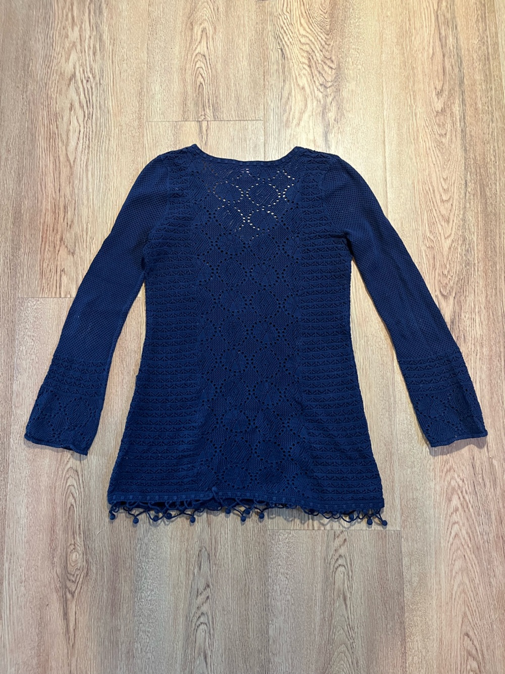 Lilly Pulitzer Navy Open-Knit Scoop neck swimsuit coverup